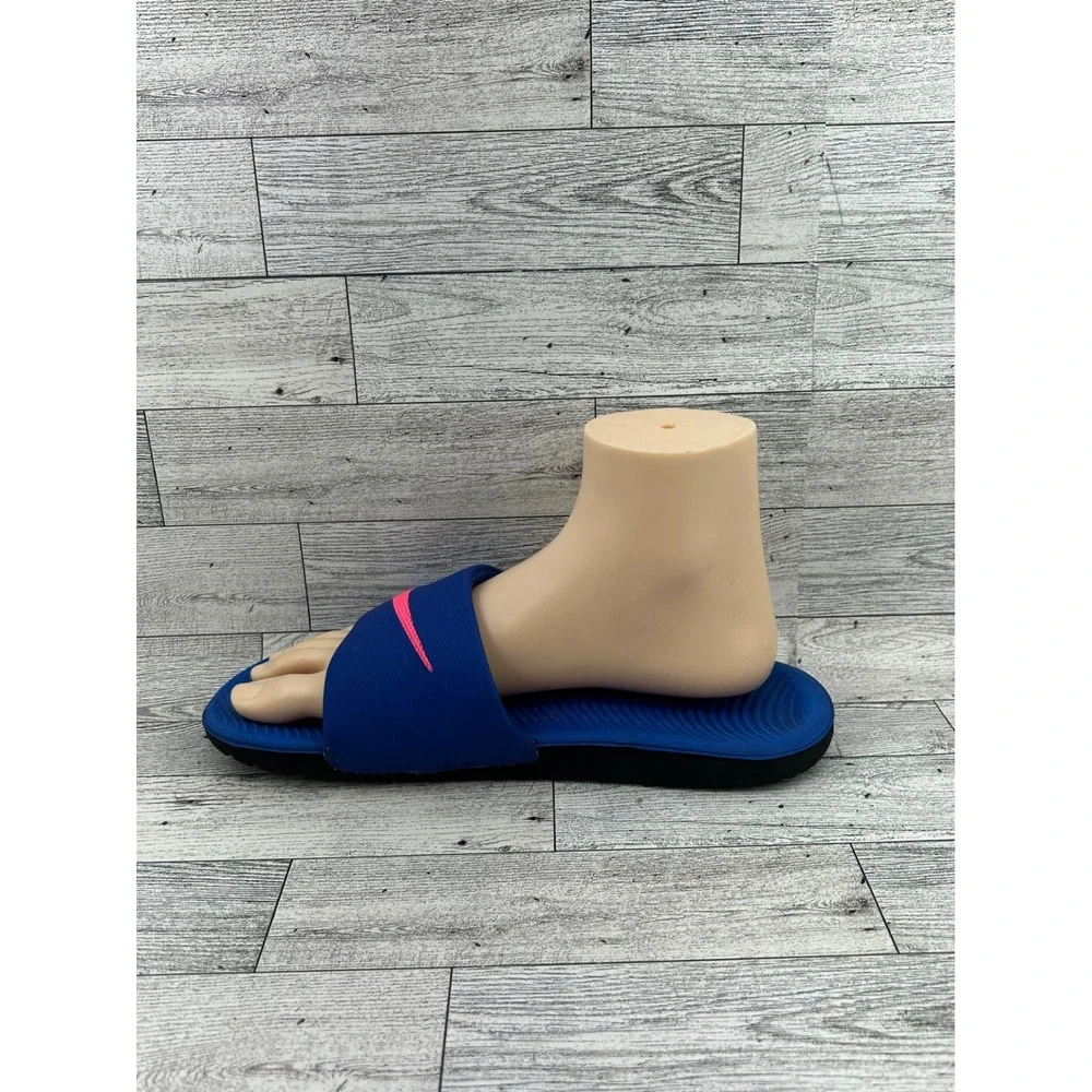 Nike Kawa Slides Women Sz 8 Royal Blue Pink Solarsoft Sandal 819352-404